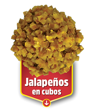 Jalapeños en cubos